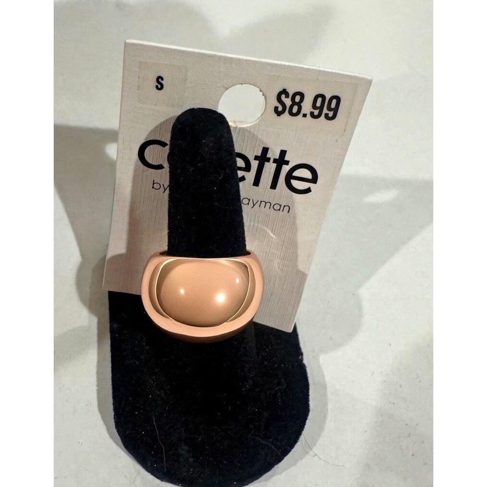 Colette by Colette Hayman Rose Gold Tone Simple Dome Band Ring Size S No Stone